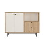 Hanah Home RE2-SW Armario Multiusos Roble y Blanco
